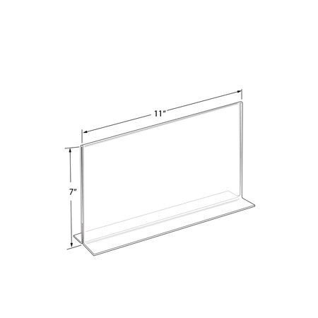 Azar Displays 11"W x 7"H Double-Foot Two Sided Sign Holder, PK10 152717